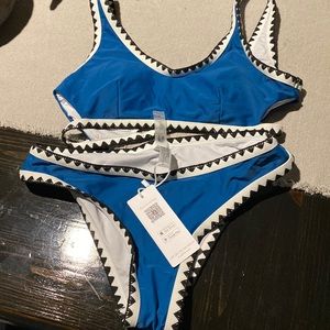 NWT CUPSHE bathing suit, blue bikini, never been worn.